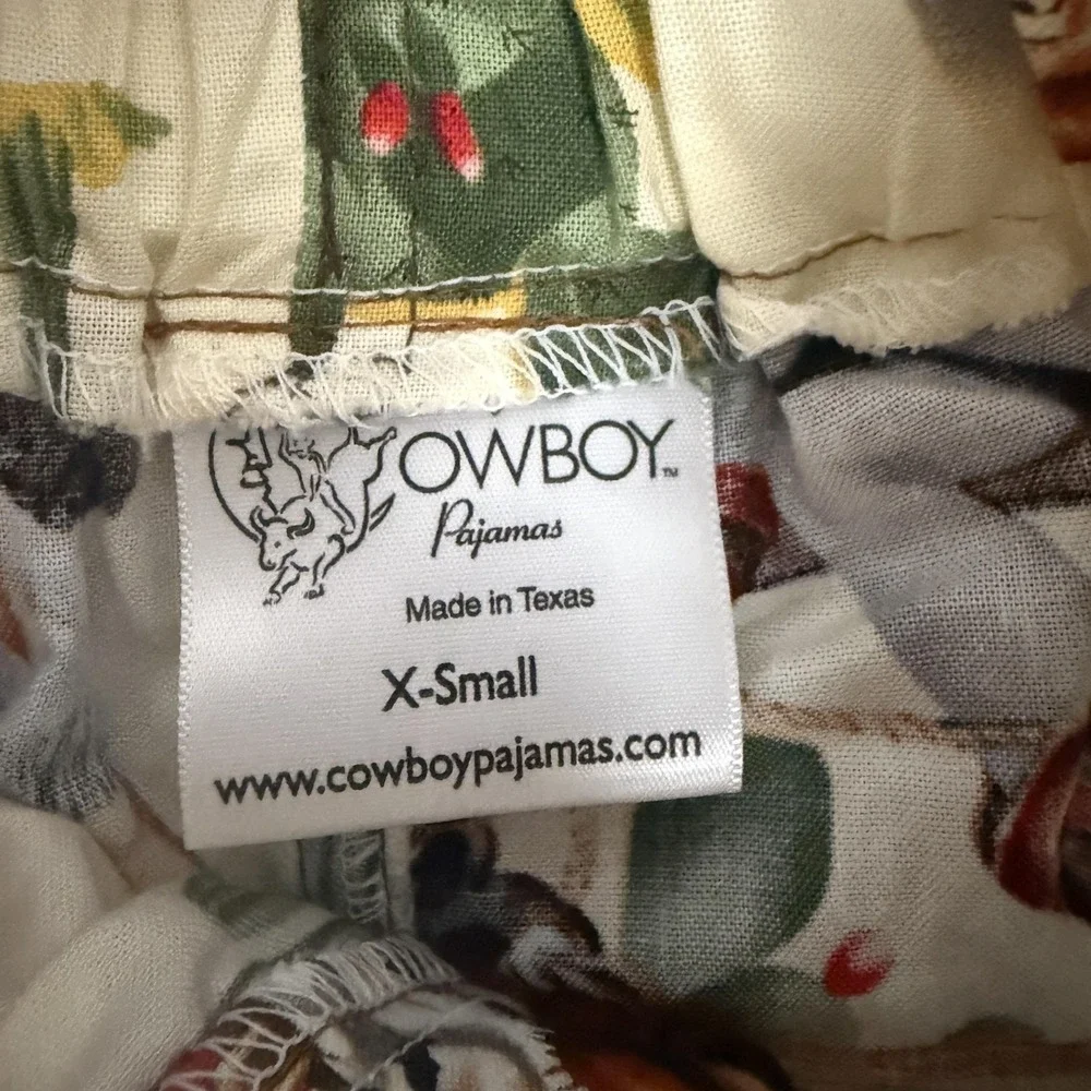 Original Cowboy Pajamas Pants Cream Western Cowgirl‎ Made in Texas